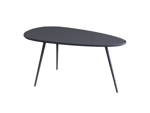 Couchtisch ovale form grau - form,
